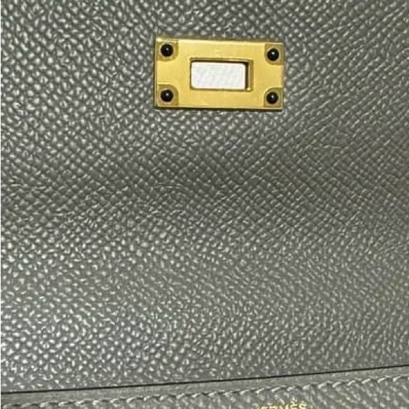 SOLD! Hermes Kelly To Go, Unused. Full set. Gris Meyer Gold Hardware. - Picture 8 of 12